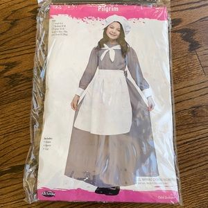 Pilgrim Costume includes gown, cap, apron